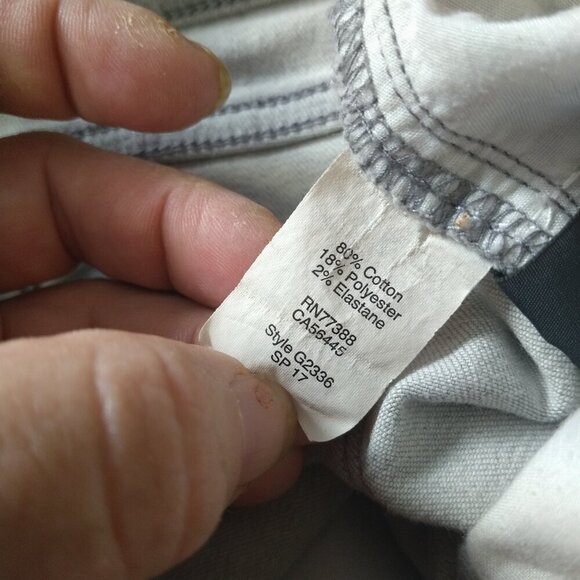 J. Crew Factory Women's Size 25 Gray Stretch Skinny Denim Jeans Distressed - Picture 6 of 6